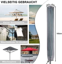 Elkuaie Waslijnhoes - Roterende Wasdrogerhoes - Beschermende Weerbestendige Parasol Hoes voor Tuin Drogers | 1 Stuk - Groen — thumbnail 3