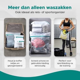 Living Direct Waszak set 7 stuks Waszakjes met Rits - Waszakken voor Wasgoed met Waszak Groot en Waszakjes - Wasnetjes met Rits, geschikt voor Lingerie en BH - Laundry Bag - Wasnetten — thumbnail 3