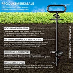 Grondanker voor honden tot 220 lbs - ideaal voor tuin, strand en gazon — thumbnail 2
