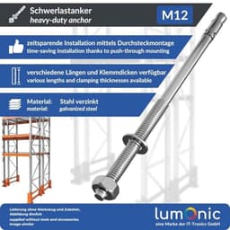 Zwaarlastanker M12 x 325 mm voor Metaalankers en Boutankers — thumbnail 4
