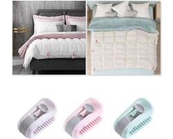 Stevige Dekbedclips - Dekbed Knijpers - Klemmen - Clips - Dekens - Lakens - 6 Stuks - Met Opbergbox -Licht Paars