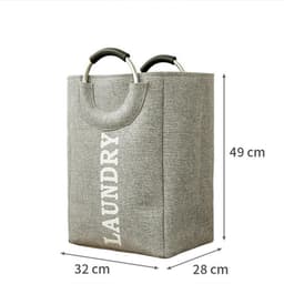 TDR - opvouwbare hand geweven Oxford stoffen wasmand - 42 liter - Grijs — thumbnail 2