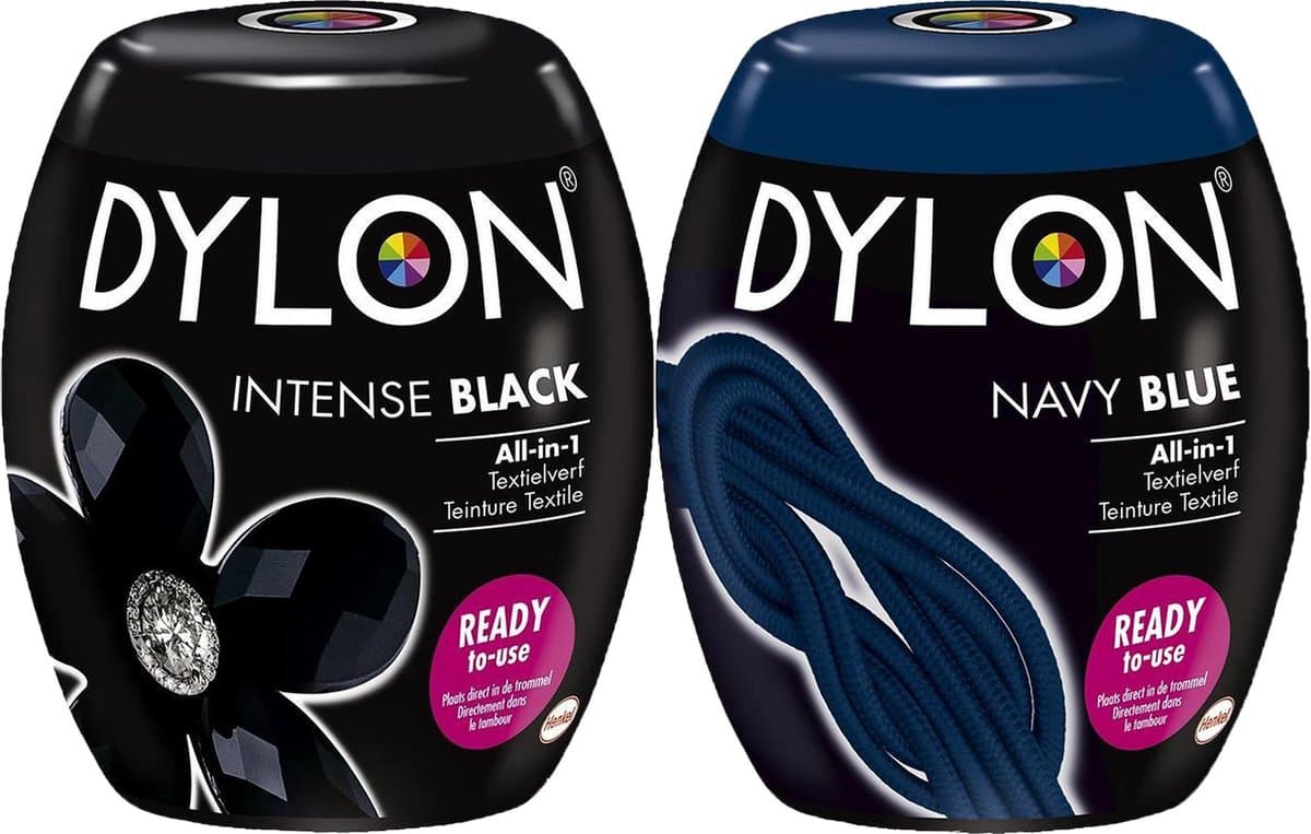 Dylon Textielverf - Navy Blue + Intense Black - 2x Pods - 350g — afbeelding 1