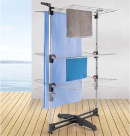 Tomado - Droogtoren Ciclone Vario - 38 meter drooglengte - Inklapbaar - Aluminium en Metaal - Met kledinghangershaken - 5 jaar garantie - Zilvergrijs — thumbnail 5