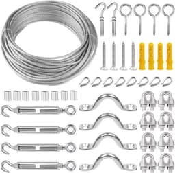 Goodivery ® Roestvrij Stalen Kabelset voor Klimplanten en Lichtophanging, 30 m — thumbnail 1