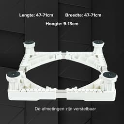 Livista® - Verstelbare Wasmachinestandaard - Wit - Max.300 kg - Geschikt voor Koelkast/Wasmachine/Droger/Vrieskast - Universele Standaard — thumbnail 5