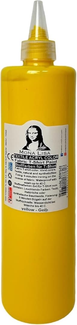 Südor Textielverf 500 ml, geel.Wasbestendige textielverf voor lichte stoffen. Wasmachinebestendig, wasbestendig. Fixatie door strijken — thumbnail 1