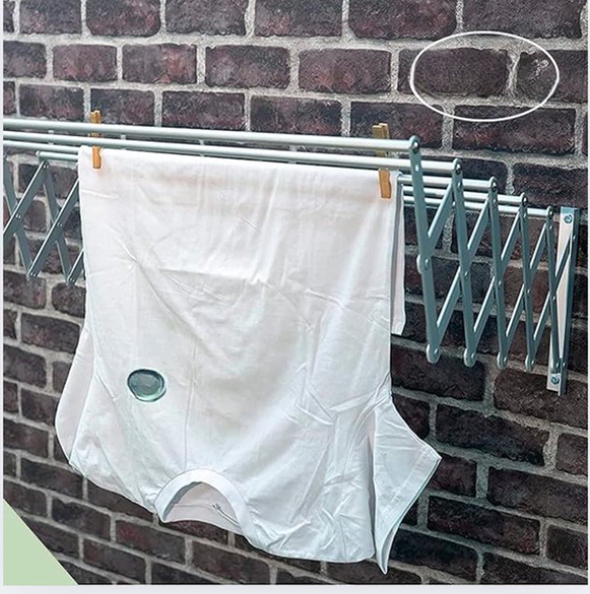 wasdroogrek met grote capaciteit opgewaardeerde versie, droogrek kleding, waslijn roestvrij staal, vouwen binnen en buiten 100x14x3cm — afbeelding 1