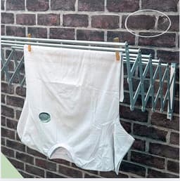 wasdroogrek met grote capaciteit opgewaardeerde versie, droogrek kleding, waslijn roestvrij staal, vouwen binnen en buiten 100x14x3cm — thumbnail 1