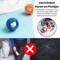 Boncy® Drogerballen 5 stuks - Droger Ballen Haarverwijderaar voor Wasdrogers & Wasmachine - Haarvanger Wasbollen - Anti Haar Droogballen - Wasdrogerballen - Wasballen Pluizenverwijderaar Huisdieren Wasmachine Pluis Wasbol — thumbnail 2