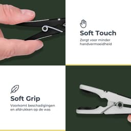 Gandria Wasknijpers 48 Stuks - Kunststof Wasknijpers - Set van 48 Plastic Knijpers - Wasrek Knijpers 10 Kg - Zwart/Wit en Wit/Zwart — thumbnail 3
