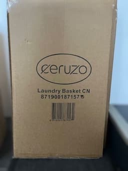 Ceruzo Bamboe Wasmand - Hoek Model - 72L - Vouwbaar - Deksel - 35 x 35 x H 60 cm- Zwart — thumbnail 4