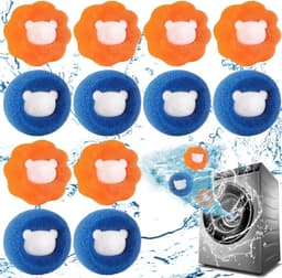 Wasballen Voor Wasmachine - 12 Stuks - Wasbal - Anti Haar - Wasdrogerbal - Wasverzachterbal - Wasdroogbal - Anti-Rollende Wasbal -Schoonmaakbenodigdheden - Huishoudelijke Gadgets - Herbruikbare -Haar Opvanger - Anti-Pluis - Voor Wasmachine/Droger — thumbnail 1