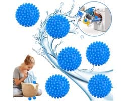 Drogerballen - Set Van 6 Stuks - Herbruikbaar - Wasdrogerballen - Droogballen - Wasbollen - Dryerballs - Duurzaam Drogen Van De Was - Energiebesparend - Sneller Droog - Anti-Kreuk - Was - Wasmachine - Blauw — afbeelding 1