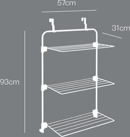 Grijze Gale wasdroger met Epotherm-coating - Over-de-deur - 35 x 58 x 87 cm — thumbnail 4