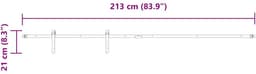 vidaXL - Ophangset - voor - schuifdeur - 213 - cm - koolstofstaal — thumbnail 3