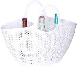 CM Flexibele wasmand of draagtas - wit - 22 liter - kunststof - 50 x 20 x 40 cm - opbergen — thumbnail 1