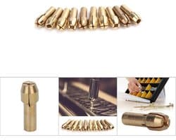 Mini Messing Spantangen Klauwplaten Micro Twist Boorkop Set - 10 Stuks - Elektrische Grinder Rotary Tool Accessoires - Tail diameter 4.3mm .
