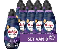 Robijn Klein & Krachtig Classics Vloeibaar Wasmiddel - Black Velvet - met natuurlijk zwartserum en 87% biologisch afbreekbare ingrediënten* - 8 x 22 wasbeurten