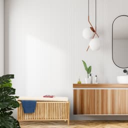 Badkamer bankje - met wasmand - 100 l - hout — thumbnail 4