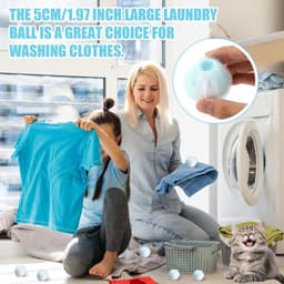 Allecta - Set van 12 Herbruikbare Pluizenvangerballen voor Wasmachine, Huisdierhaarverwijdering, Kledingverzorging — thumbnail 2