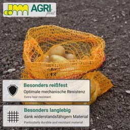 Aardappelzakken met trekkoord - 100 stuks - 32 x 48 cm - Grofmazige ritselzakken voor fruit, groenten en noten — thumbnail 4