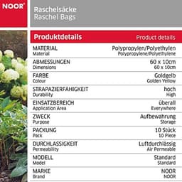 Grove Mazen Raschelzakken voor Groenten en Fruit (50 kg) - Verpakking van 10 Bruine Netten (60 x 100 cm) — thumbnail 5