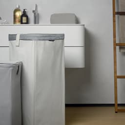 spirella Wasmand 50L - Polyester Wasmand met Deksel - Praktische Wassorteerder - Opvouwbaar Design - 34x34x52cm - Grijs — thumbnail 4