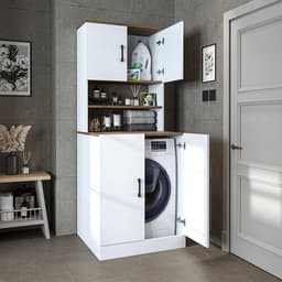 Wastoren Kast voor Wasmachine en Droger - Ruimtebesparend Organiseren — thumbnail 3