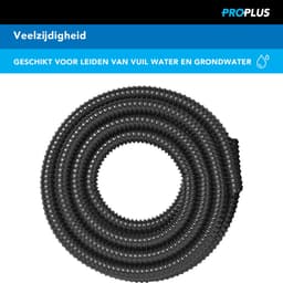 ProPlus Afvalwaterslang - 5 m - Afwatering - Temperatuurbestendig - Flexibel en Uittrekbaar - ø 19 mm - Voor het geleiden van Afvalwater vanuit caravans/campers - Afvoerkanaal - Zwart — thumbnail 4