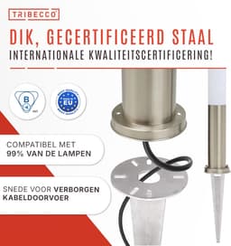 Grondanker voor tuinen - Ø 116 x 300 mm met kabeldoorvoer - Gegalvaniseerd staal — thumbnail 5