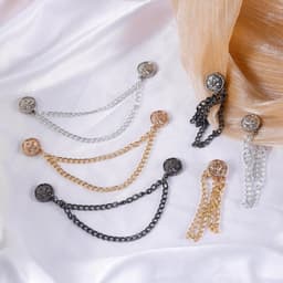 6-pack magnetische kledingclips voor het steviger maken van kledingtaille - multifunctionele clips voor het decoreren van kleding - lotus design — thumbnail 2
