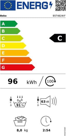 BEKO B5T4824IF Warmtepompdroger C 8 kg — thumbnail 2