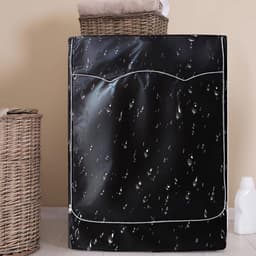 wasmachine hoes - voorlader drogerhoes - waterdicht - stofdicht - zonwerend - Geschikt voor opzet- en droogkasten buiten - geschikt voor de meeste wasmachines en drogers op de markt - 60 x 60 x 88 cm - zwart — thumbnail 3