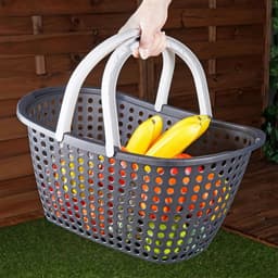 Excellent Houseware Kunststof wasmand met handvatten - 15 liter - 40 x 28 x 22 cm — thumbnail 5