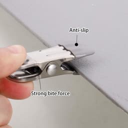 30 roestvrijstalen wasknijpers, multifunctionele antislip metalen wasknijpers, te gebruiken voor het vastklemmen van sokken, schoenen, handdoeken, voedselverpakkingen en foto's (grijs). — thumbnail 4