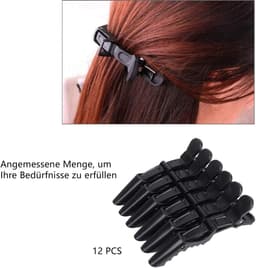 12 zwarte multifunctionele haarclips voor styling en knippen — thumbnail 4