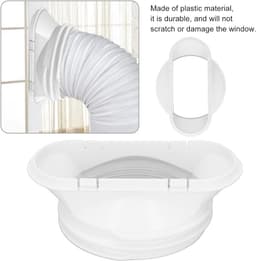 Airconditioning adapter voor ramen met platte mond - afvoerslangaansluiting - 5,9 inch slang - mobiele airconditioning accessoires. — thumbnail 1