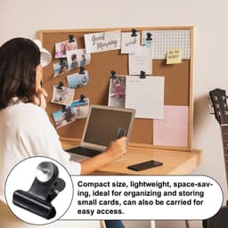 60 Stuks Punaises Met Clip - Prikspelden Voor Prikbord, Fotomuren En Kantoor — thumbnail 5