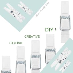 100x Transparante Mini Knijpers - Kleine Kunststof Klemmetjes voor Foto's, Knutselen & Decoratie — thumbnail 2