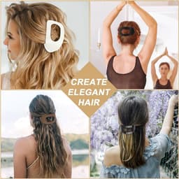 6x Platte Haarspeldjes voor Dames - Sterke Franse Krokodillenklemmen - 10cm — thumbnail 2