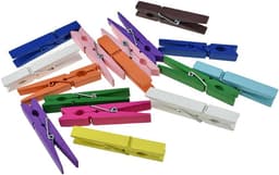 Kleurrijke Houten Wasknijpers - Stevige, Duurzame 16-Pack voor Wasserij en Doe-Het-Zelf Projecten — thumbnail 1