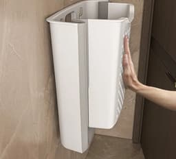 WiseGoods Luxe Opvouwbare Wasmand – Draagbare En Ruimtebesparende Opbergmand Voor Vuile Was & Huishoudelijke Items - Was Mand Wit — thumbnail 4