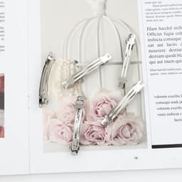 Set van 50 Witte en Zilverkleurige Metalen Haarklemmen (6 cm) voor Dames en Meisjes — thumbnail 2
