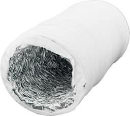 Flexibele Afvoerslang - Ventilatieslang Aluminium - Luchtbehandeling - Geïsoleerde PVC Buizen - Ø 125 mm 1 meter - Wit — thumbnail 3