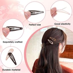 30 Stuks Grote Drukspeldjes voor Haar in Verschillende Kleuren - Metalen Haarclips — thumbnail 3