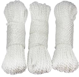 Waslijn Wit - Waslijn Snoer - Droog Ruimte - 3 Stuks Set - 15 Meter — thumbnail 1