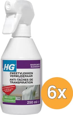 HG Zweetvlekkenverwijderaar - 6 x 250 ml - Voordeelverpakking — thumbnail 2