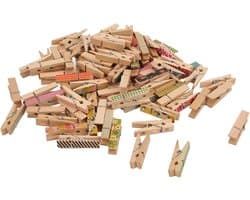 Houten Wasknijpers - Kleding Clips - Kleine Klusjes - Geverfd Hout - 3.5 cm - Multicolor — afbeelding 1