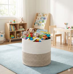 Tilburg Wasmand - Groote Wassorteerder - Speelgoedmand - Opbergmand - Wasmand opvouwbaar - Wasbox - Woon Accessoires - 40l — thumbnail 1